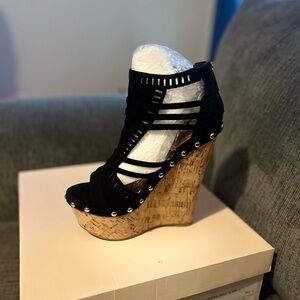 Black high Wedges